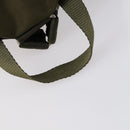 PRADA Backpack Nylon Khaki Silver Auth 150289-7