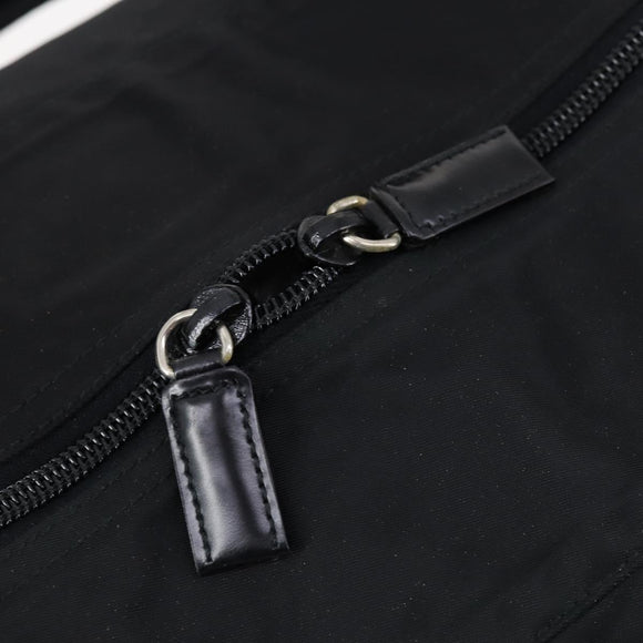 PRADA Boston Bag Nylon 2way Black Silver Auth 150290