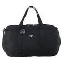 PRADA Boston Bag Nylon 2way Black Silver Auth 150290-13