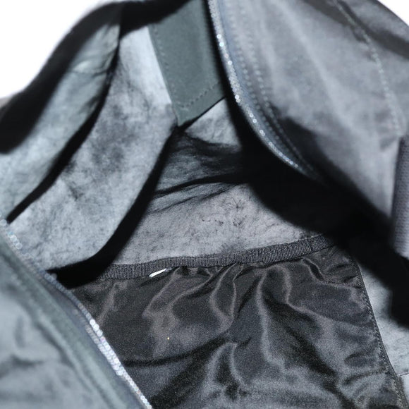 PRADA Boston Bag Nylon 2way Black Silver Auth 150290