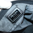 PRADA Boston Bag Nylon 2way Black Silver Auth 150290-23