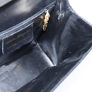 Salvatore Ferragamo Gancini Shoulder Bag Leather Black Gold Auth 150291-18