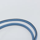 Salvatore Ferragamo Gancini Hand Bag Leather 2way Blue Gold Auth 150292-9