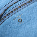 Salvatore Ferragamo Gancini Hand Bag Leather 2way Blue Gold Auth 150292-20