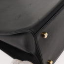 Salvatore Ferragamo Gancini Shoulder Bag Leather Black Gold Auth 150293-10