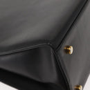 Salvatore Ferragamo Gancini Shoulder Bag Leather Black Gold Auth 150293-12