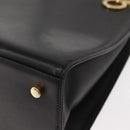 Salvatore Ferragamo Gancini Shoulder Bag Leather Black Gold Auth 150293-13