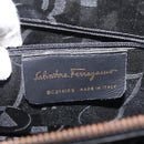 Salvatore Ferragamo Gancini Shoulder Bag Leather Black Gold Auth 150293-16