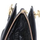 Salvatore Ferragamo Gancini Shoulder Bag Leather Black Gold Auth 150293-18