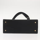 Salvatore Ferragamo Gancini Shoulder Bag Leather Black Gold Auth 150293-9