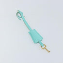 Salvatore Ferragamo Gancini Hand Bag Leather Turquoise Blue Gold Auth 150296-19