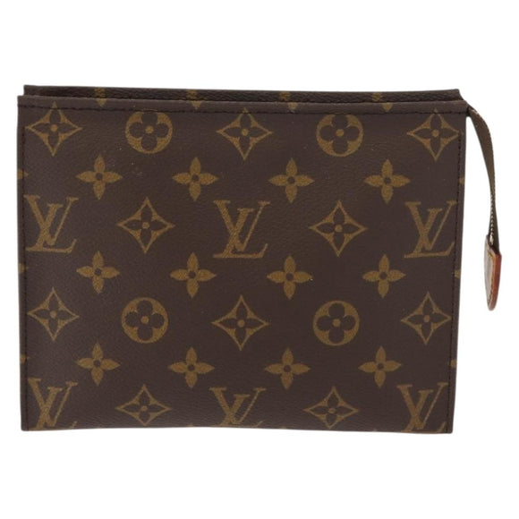 LOUIS VUITTON Monogram Poche Toilette 19 Pouch M47544 LV Auth 150304