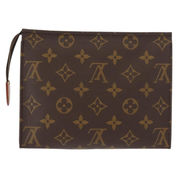 LOUIS VUITTON Monogram Poche Toilette 19 Pouch M47544 LV Auth 150304