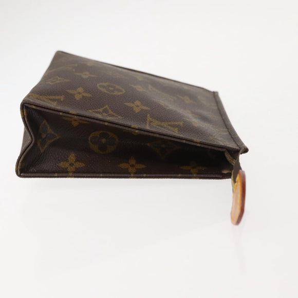 LOUIS VUITTON Monogram Poche Toilette 19 Pouch M47544 LV Auth 150304