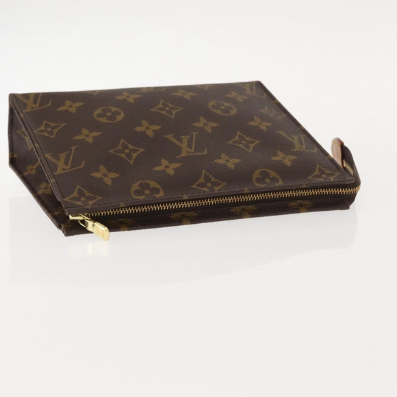LOUIS VUITTON Monogram Poche Toilette 19 Pouch M47544 LV Auth 150304