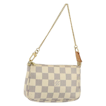 LOUIS VUITTON Damier Azur Mini Pochette Accessoires Pouch N63005 LV Auth 150311