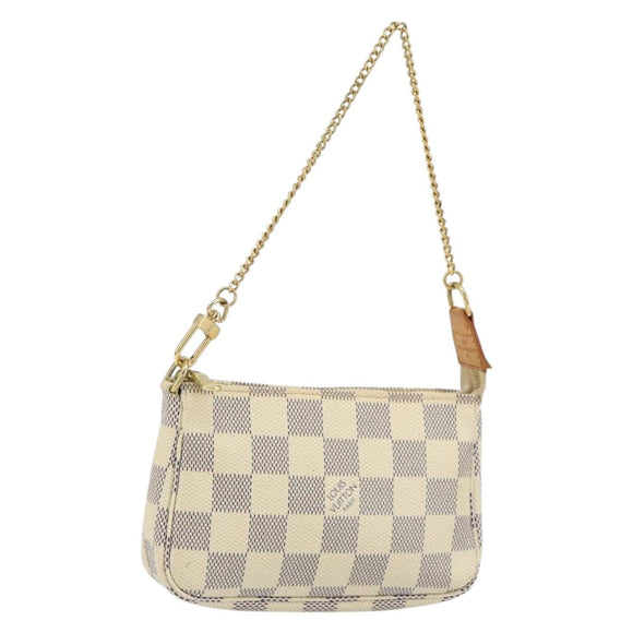 LOUIS VUITTON Damier Azur Mini Pochette Accessoires Pouch N63005 LV Auth 150311
