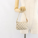 LOUIS VUITTON Damier Azur Mini Pochette Accessoires Pouch N63005 LV Auth 150311-20