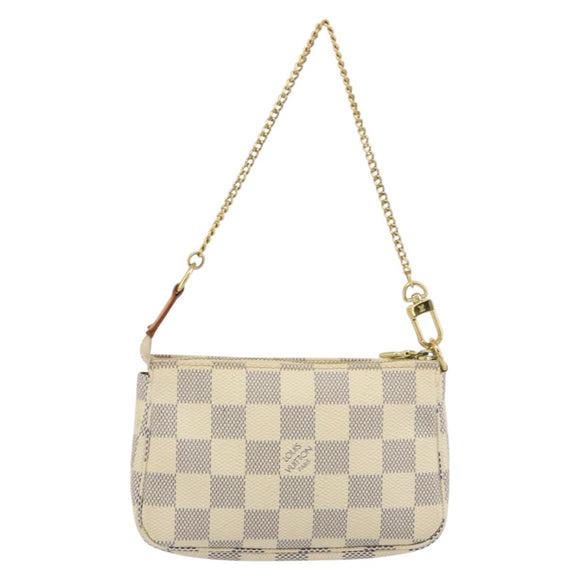 LOUIS VUITTON Damier Azur Mini Pochette Accessoires Pouch N63005 LV Auth 150311