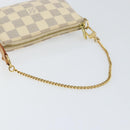 LOUIS VUITTON Damier Azur Mini Pochette Accessoires Pouch N63005 LV Auth 150311-7