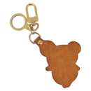 LOUIS VUITTON Takashi Murakami Porte Cles Panda Charm Leather M62637 Auth 150315-1