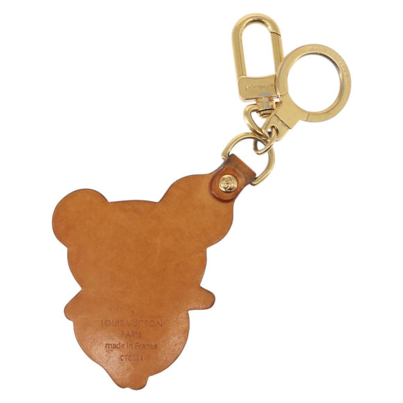 LOUIS VUITTON Takashi Murakami Porte Cles Panda Charm Leather M62637 Auth 150315