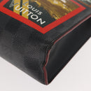 LOUIS VUITTON Damier Graphite Pochette Voyage MM Clutch Bag N60134 Auth 150316-16