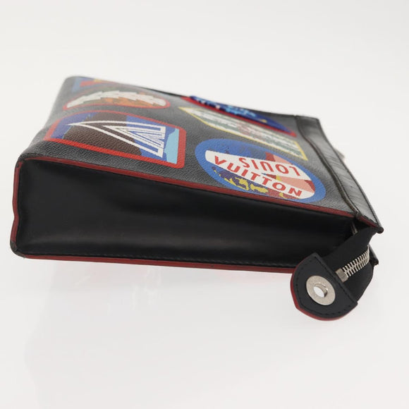 LOUIS VUITTON Damier Graphite Pochette Voyage MM Clutch Bag N60134 Auth 150316