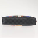 LOUIS VUITTON Damier Graphite Pochette Voyage MM Clutch Bag N60134 Auth 150316-6