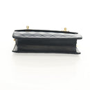 CHANEL Matelasse Double Turn Lock Chain Bag Lamb Skin 2way Navy CC Auth 150317SM-5