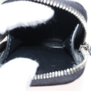 PRADA Pouch Patent leather Silver Auth 150318-10