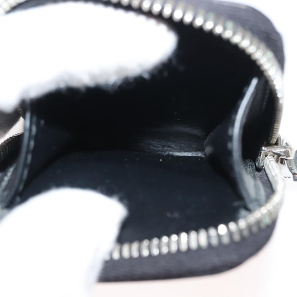 PRADA Pouch Patent leather Silver Auth 150318