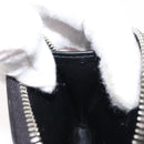 PRADA Pouch Patent leather Silver Auth 150318-11