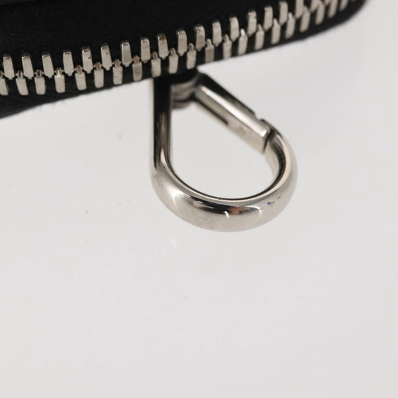 PRADA Pouch Patent leather Silver Auth 150318