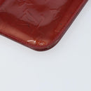 LOUIS VUITTON Vernis Pochette Cle NM Purse Rouge Grunadine M91737 LV Auth 150319-17