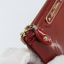 LOUIS VUITTON Vernis Pochette Cle NM Purse Rouge Grunadine M91737 LV Auth 150319-10
