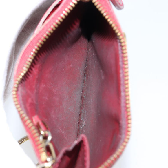 LOUIS VUITTON Vernis Pochette Cle NM Purse Rouge Grunadine M91737 LV Auth 150319