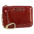 LOUIS VUITTON Vernis Pochette Cle NM Purse Rouge Grunadine M91737 LV Auth 150319-1
