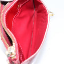 LOUIS VUITTON Vernis Pochette Cle NM Purse Rouge Grunadine M91737 LV Auth 150319-23