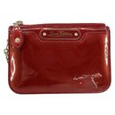 LOUIS VUITTON Vernis Pochette Cle NM Purse Rouge Grunadine M91737 LV Auth 150319-13