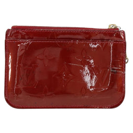 LOUIS VUITTON Vernis Pochette Cle NM Purse Rouge Grunadine M91737 LV Auth 150319 - 0