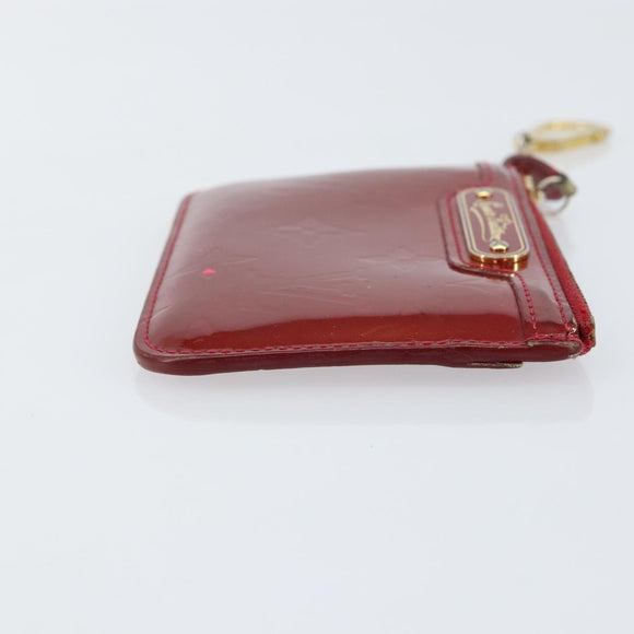 LOUIS VUITTON Vernis Pochette Cle NM Purse Rouge Grunadine M91737 LV Auth 150319