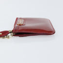 LOUIS VUITTON Vernis Pochette Cle NM Purse Rouge Grunadine M91737 LV Auth 150319-4