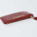 LOUIS VUITTON Vernis Pochette Cle NM Purse Rouge Grunadine M91737 LV Auth 150319-5