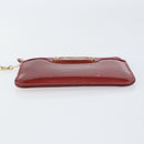 LOUIS VUITTON Vernis Pochette Cle NM Purse Rouge Grunadine M91737 LV Auth 150319-6
