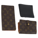 LOUIS VUITTON Monogram Epi Wallet 3 Set Black LV Auth 150323-1