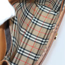 BURBERRY Nova Check Hand Bag Nylon Leather 2 Set Beige Brown Auth 150325-17