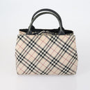 BURBERRY Nova Check Hand Bag Nylon Leather 2 Set Beige Brown Auth 150325-3