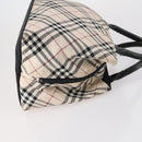 BURBERRY Nova Check Hand Bag Nylon Leather 2 Set Beige Brown Auth 150325-4