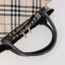 BURBERRY Nova Check Hand Bag Nylon Leather 2 Set Beige Brown Auth 150325-5